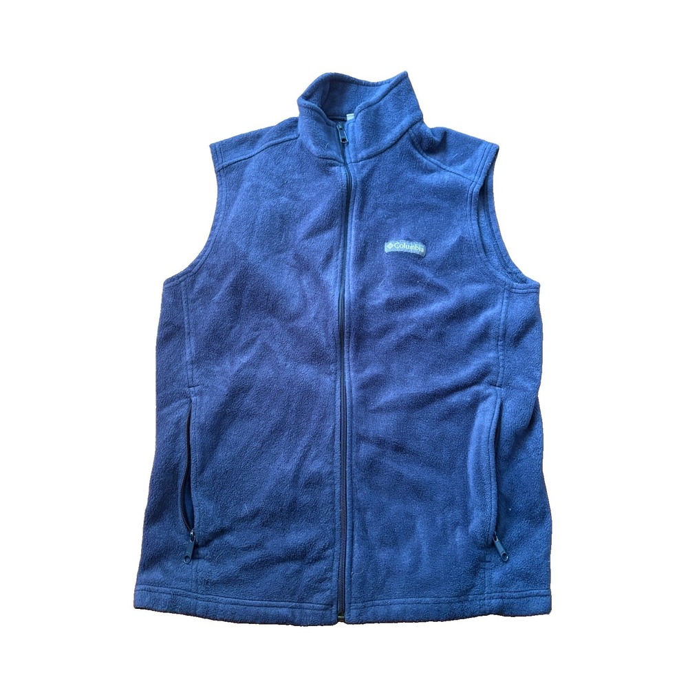 Men's Columbia Full-Zip Fleece Vest‎ Medium Navy Blue
